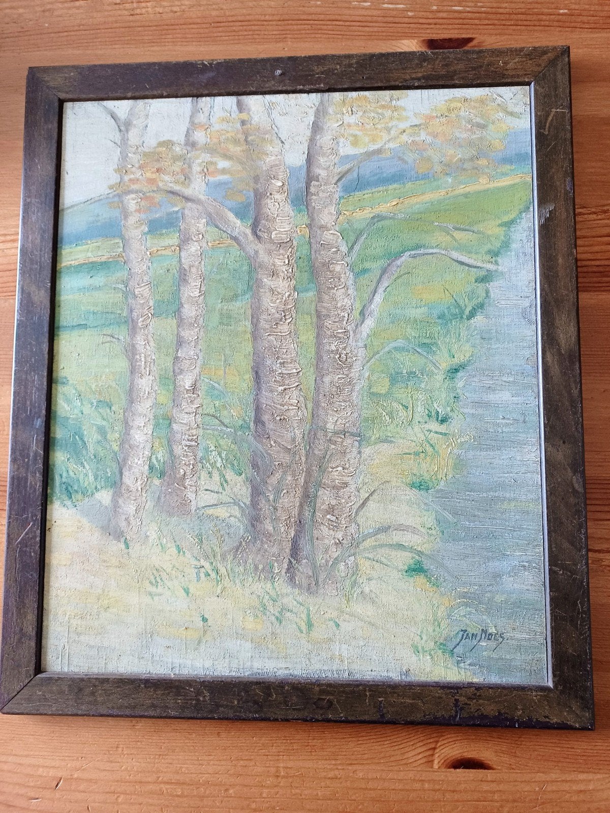 Prachtig sfeervol olieverfschilderij Jan Moes, Ophalen