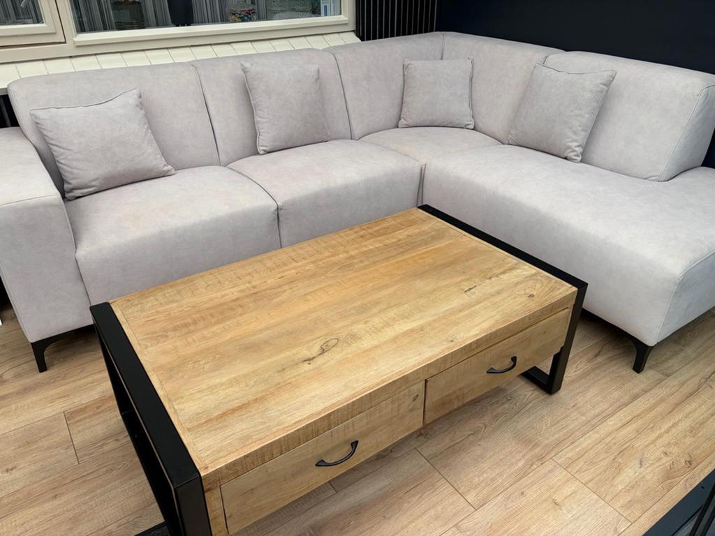 Hoekbank 250x195cm - Zo goed als nieuw, Ophalen of Verzenden, Zo goed als nieuw, Stof