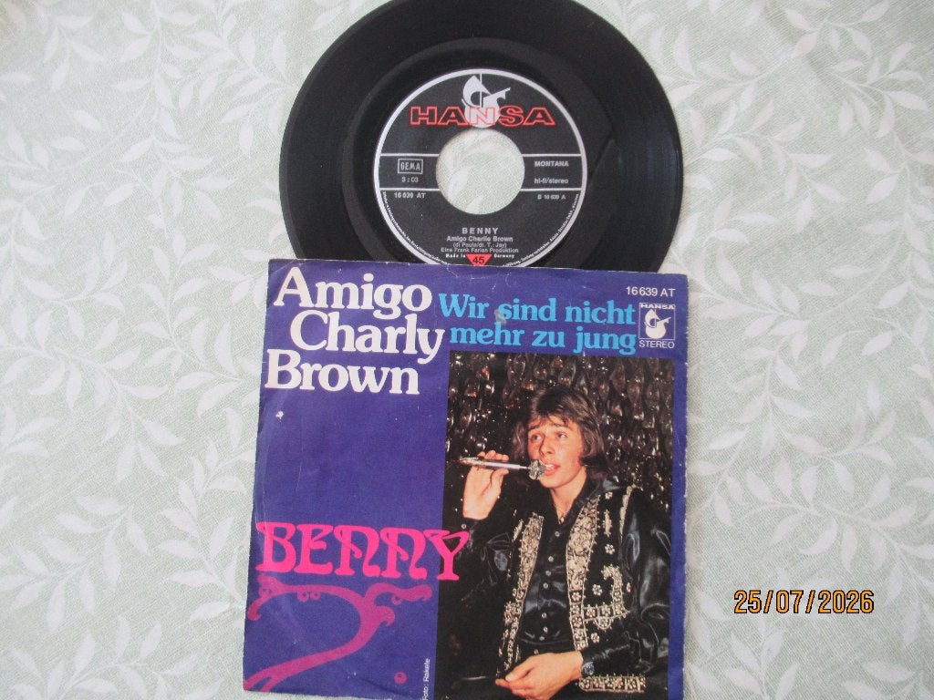 Benny         Amigo Charly Brown, Gebruikt, Originele persing, 7 inch, Ophalen of Verzenden