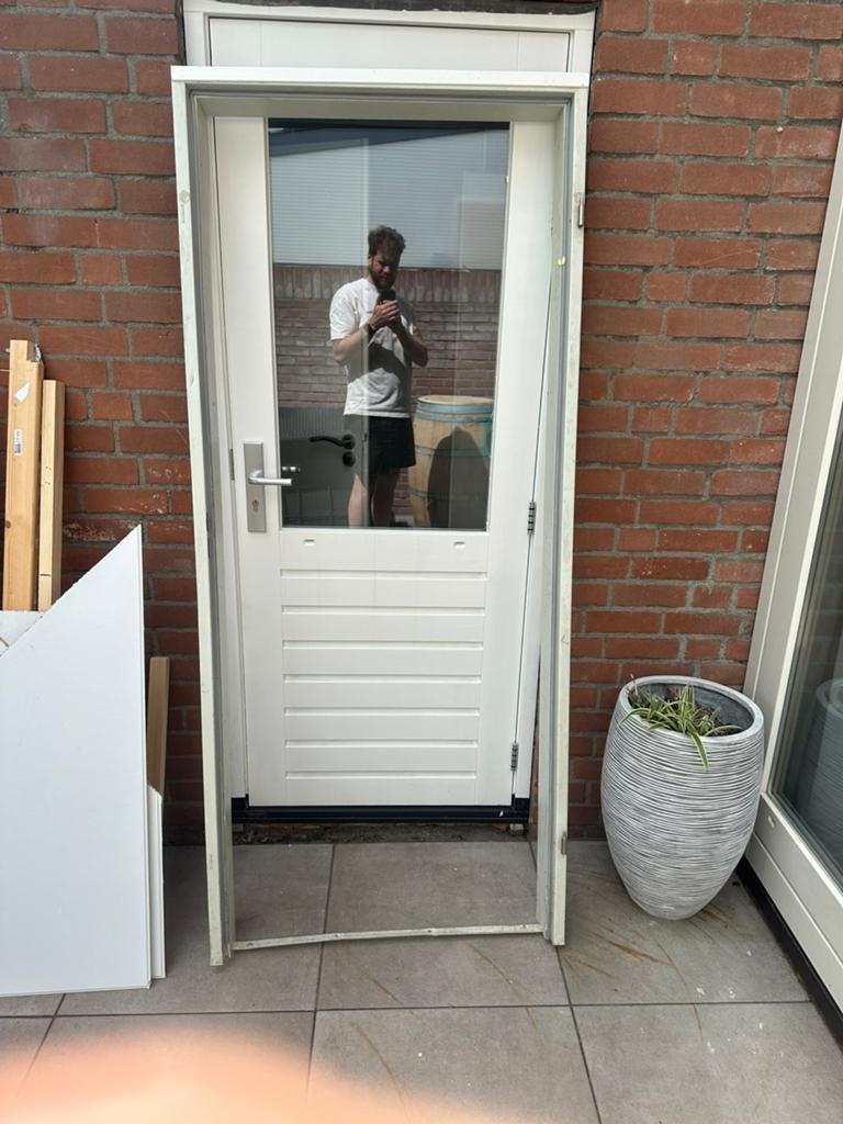 Kozijn met deur voor binnen, Doe-het-zelf en Verbouw, Kozijnen en Schuifpuien, Ophalen, Hout, 75 tot 150 cm, Deurkozijn