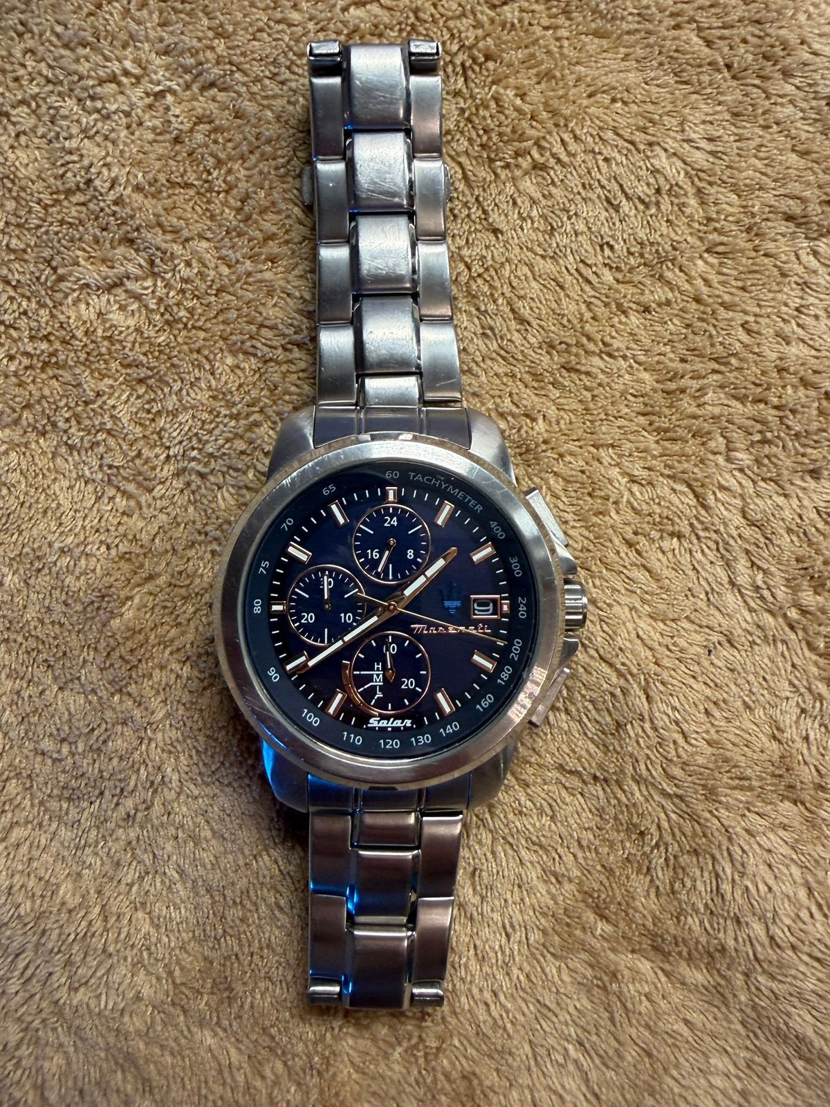 Maserati Solar watch, Sieraden, Tassen en Uiterlijk, Ophalen of Verzenden, Zo goed als nieuw, Overige merken