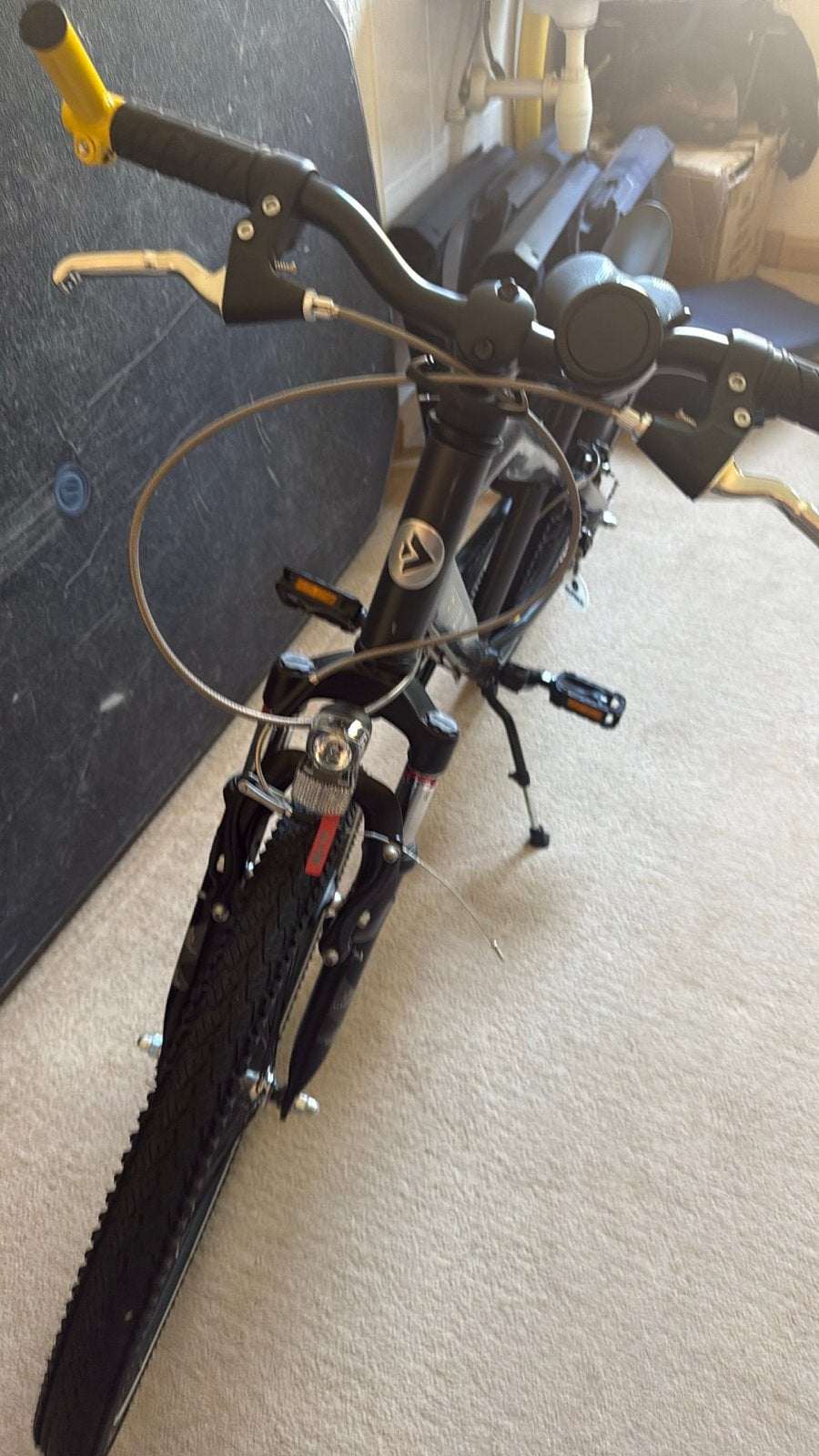 Alpina Trail Jongensfiets 22 inch - Zwart/Geel, Ophalen, Gebruikt, Velgrem, 20 inch of meer