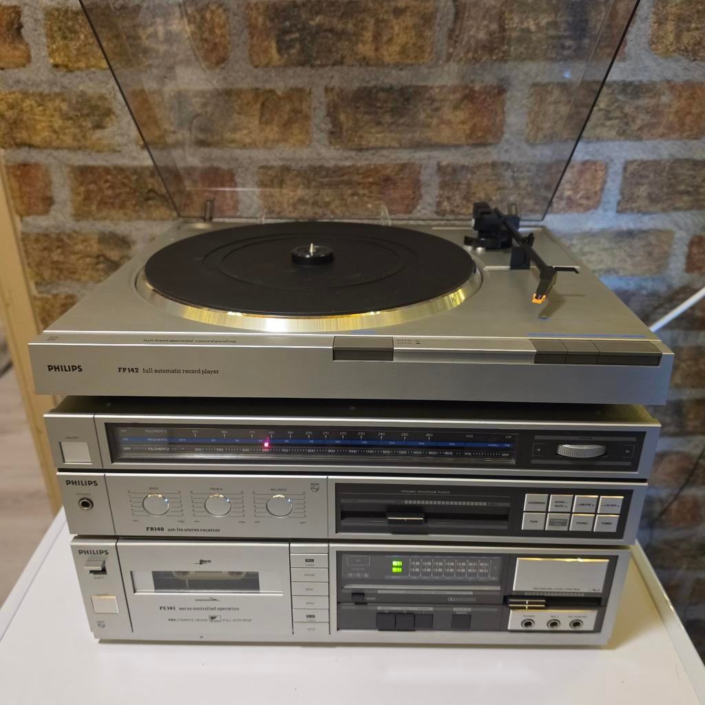 Philips FP142, FR140, FC141 stereo set, Ophalen of Verzenden, Cassettedeck, Philips, Losse componenten