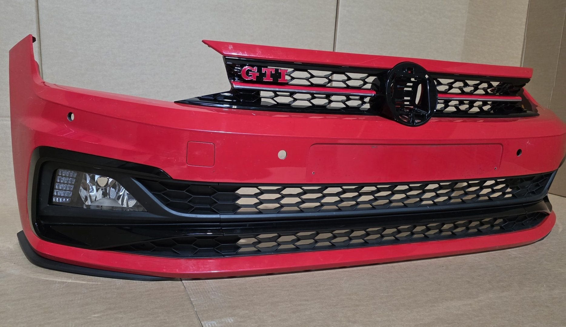 Voorbumper VW Polo 2G AW GTI 4xPDC L P3G bj.2018-2022 Bumper, Gebruikt, -, Ophalen of Verzenden, Bumper