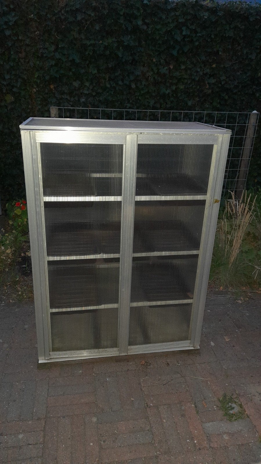 balkonkas 40x77 h100cm, Ophalen, Muurkas, Aluminium, Polycarbonaat
