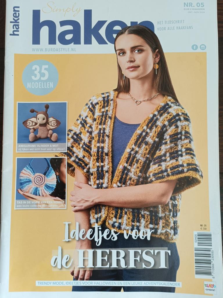 Simply haken oktober november nr. 5 2024, Ophalen of Verzenden, Zo goed als nieuw, Breien en Haken, Burda