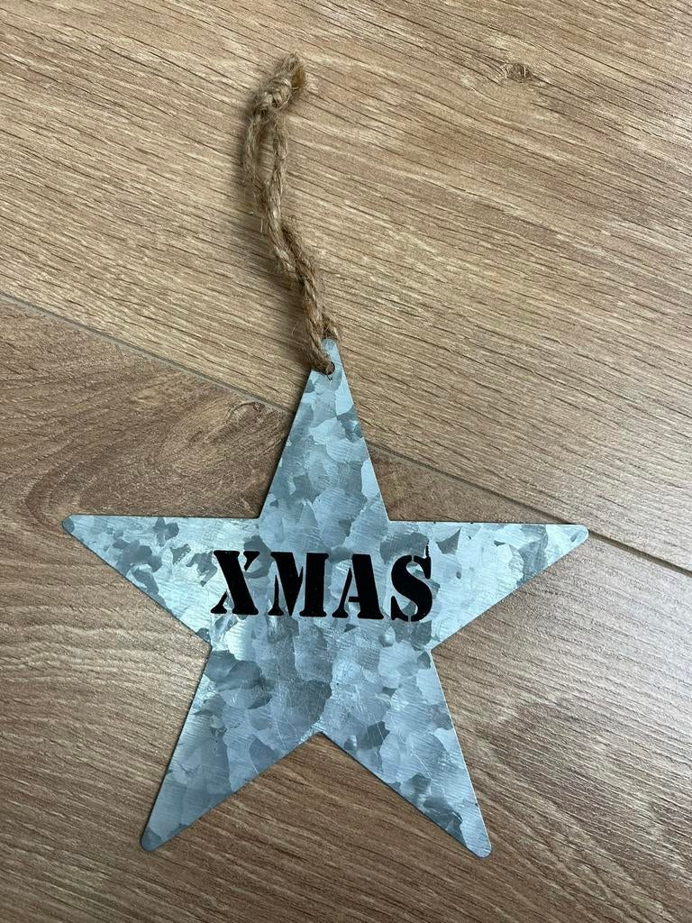 Xmas kerst ster hanger met touwtje, Ophalen of Verzenden, Zo goed als nieuw