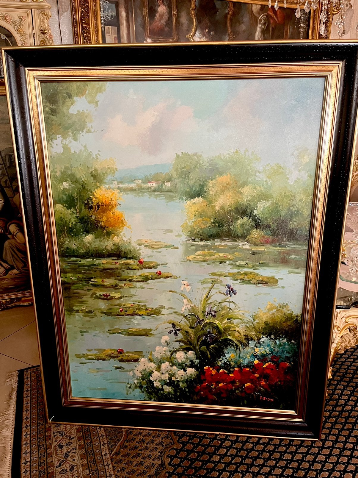 Prachtige heel groot olieverf natuur schilderij, Ophalen
