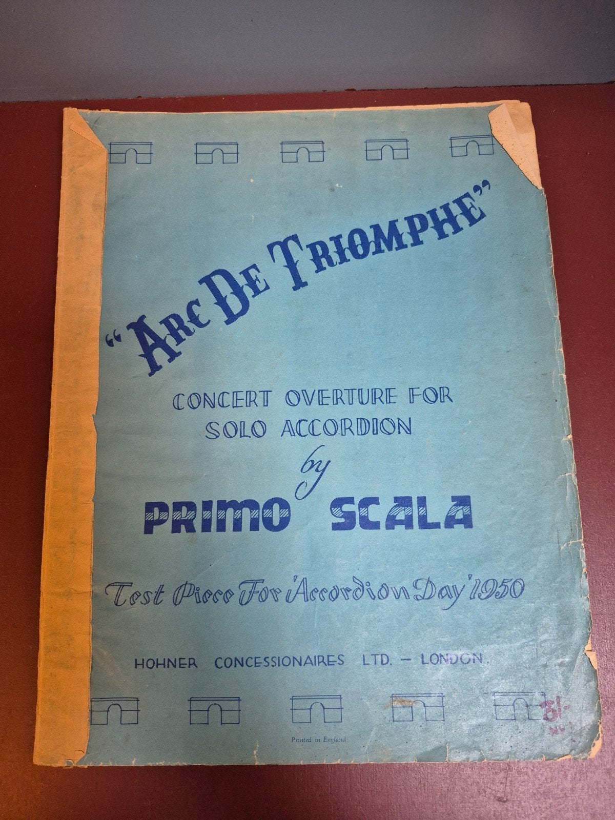Arc de Triomphe - Concert Overture voor Solo Accordeon, Ophalen of Verzenden