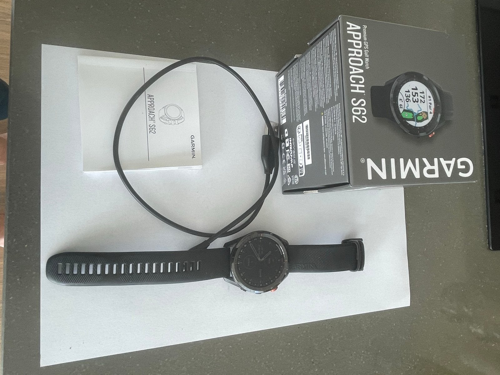 Garmin  golf horloge s62, Zwart, Ophalen of Verzenden, Waterdicht, Android