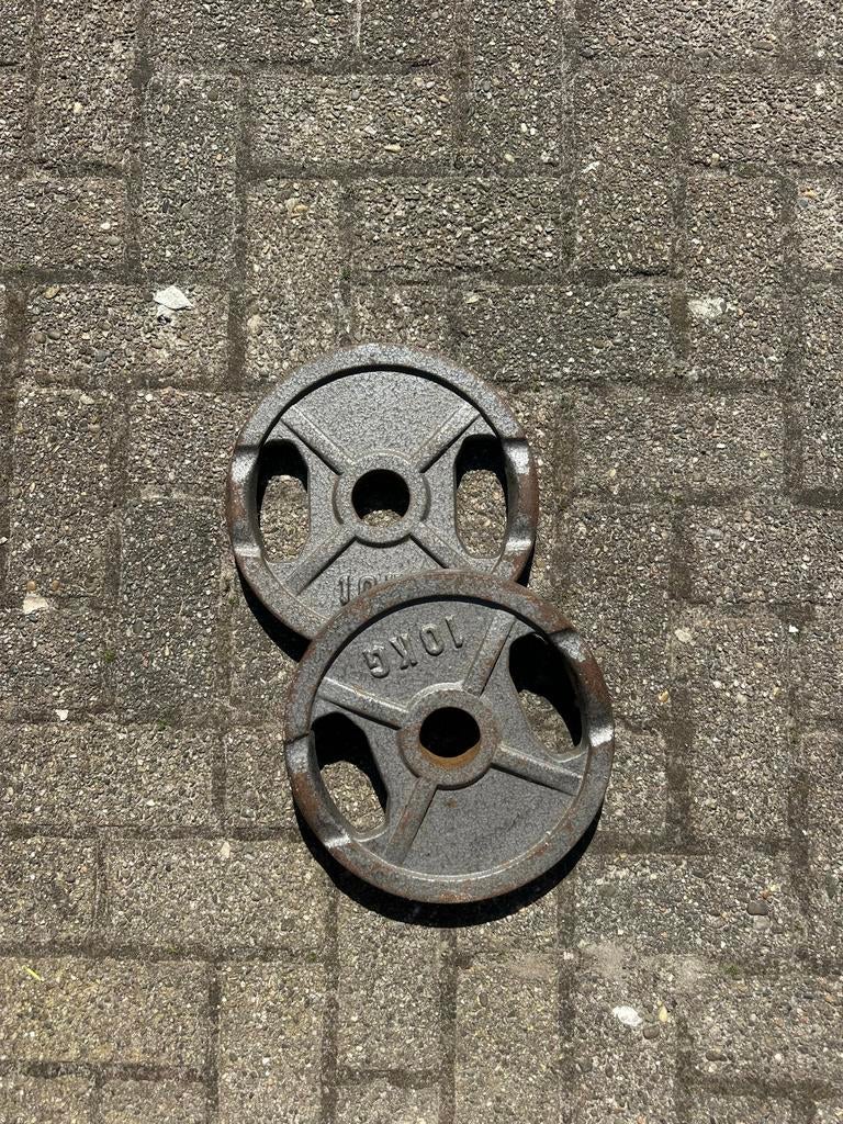 10 kg Halterschijven - IJzeren Gewichtsplaten, Ophalen, Gebruikt, Halterschijven