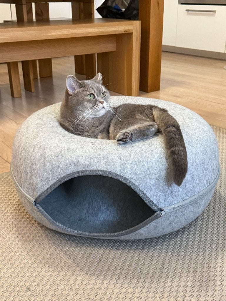 Donut vilten kattenmand, Dieren en Toebehoren, Ophalen of Verzenden, Gebruikt, Vilt