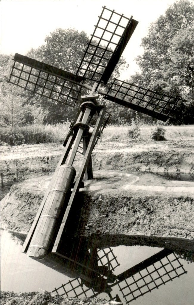 Vries-Zeyen - Tjasker - reflectie in water, Ophalen of Verzenden, 1980 tot heden, Gelopen, Drenthe