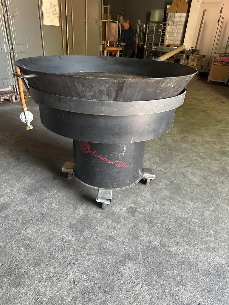 Professionele Paella Pan met Gasbrander op Verrijdbaar Onder, Tuin en Terras, Ophalen, Gebruikt