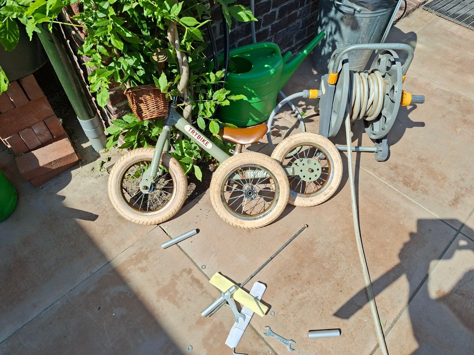 Trybike loopfiets met mandje - Groen, Ophalen, Gebruikt, Minder dan 16 inch, Trybike