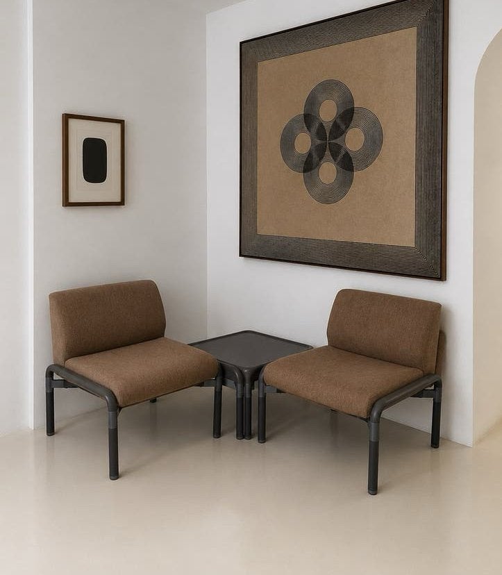 Vintage Modulaire Midcentury Wilkhahn Bank Fauteuil Spaceage, Huis en Inrichting, Ophalen of Verzenden, Gebruikt, Kunststof, 50 tot 75 cm
