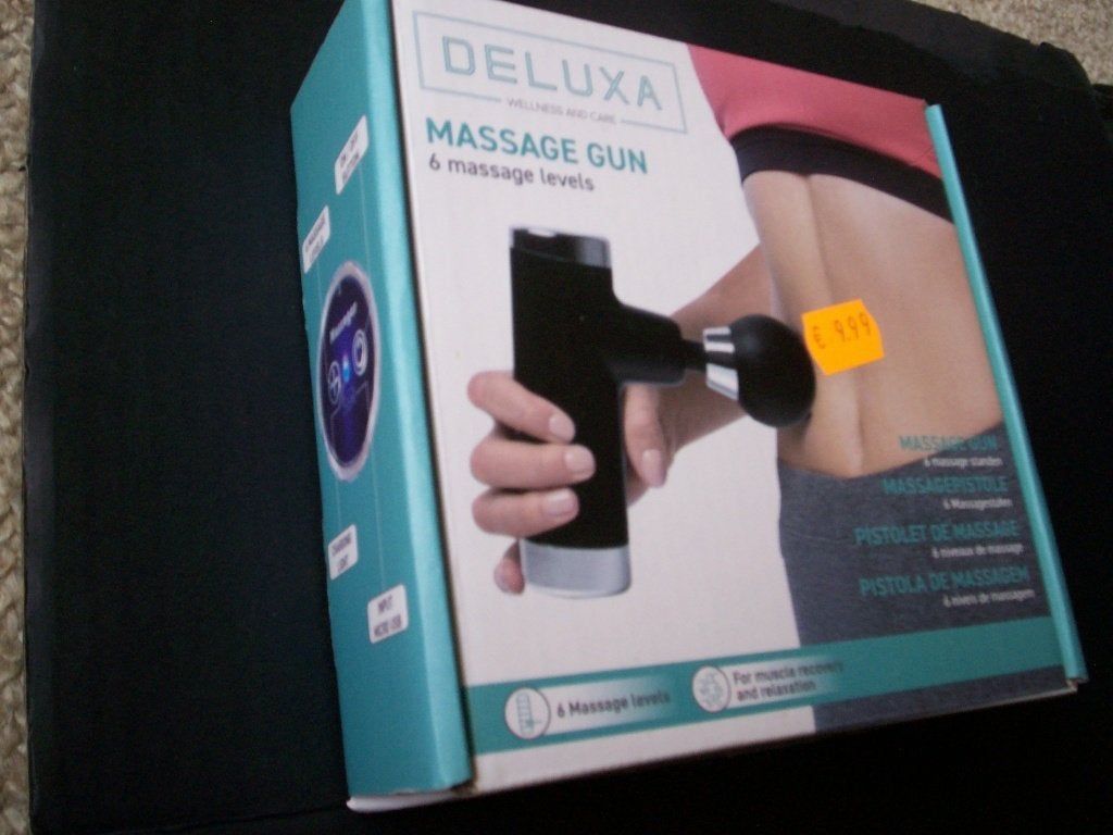 1x MASSAGE GUN Deluxa 6 massage standen 15 Watt oplaadbaar, Ophalen, Gebruikt, Apparaat