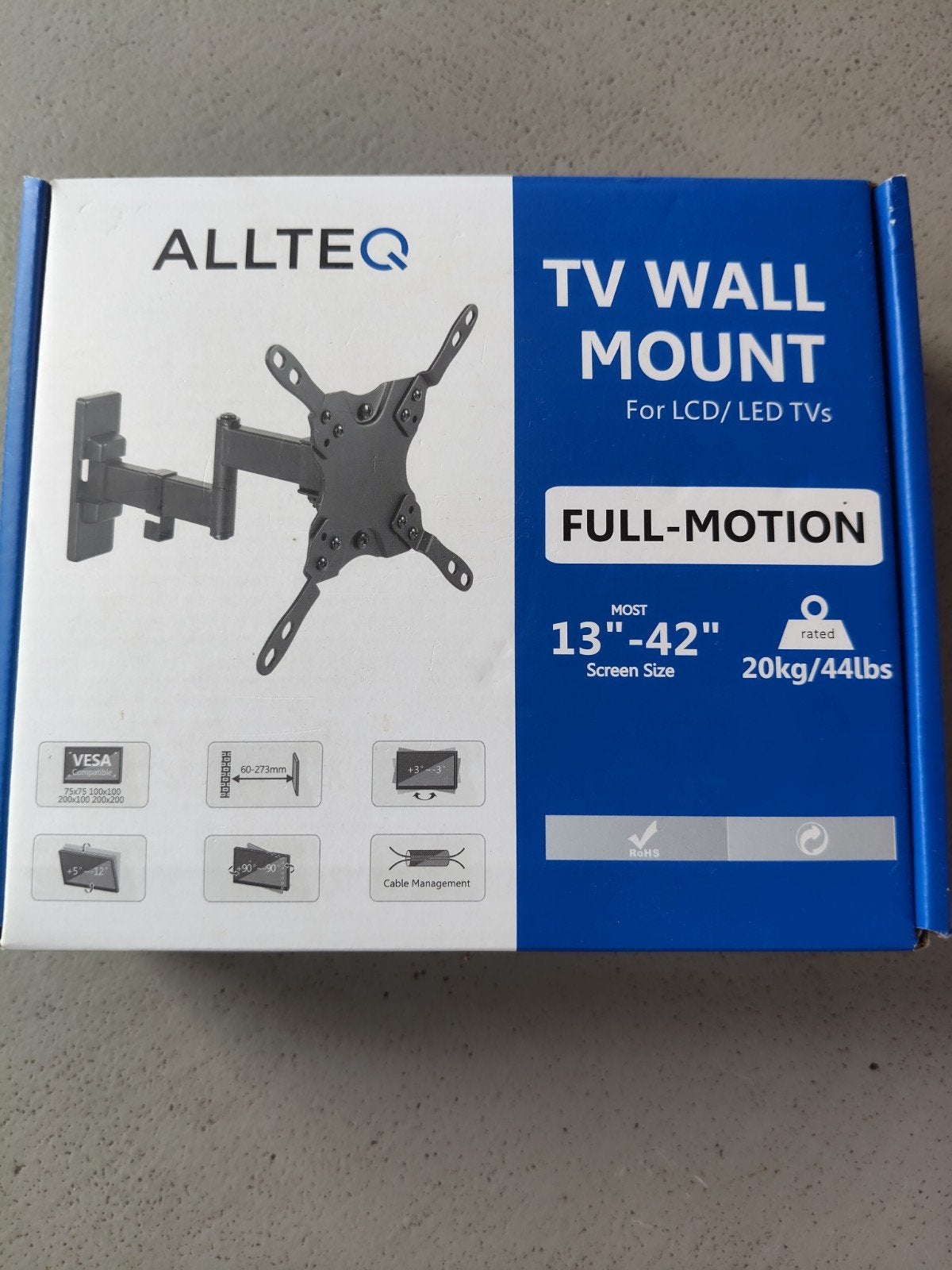 Allteq ALTQ-TM-110 tv muurbeugel, Ophalen of Verzenden, Nieuw