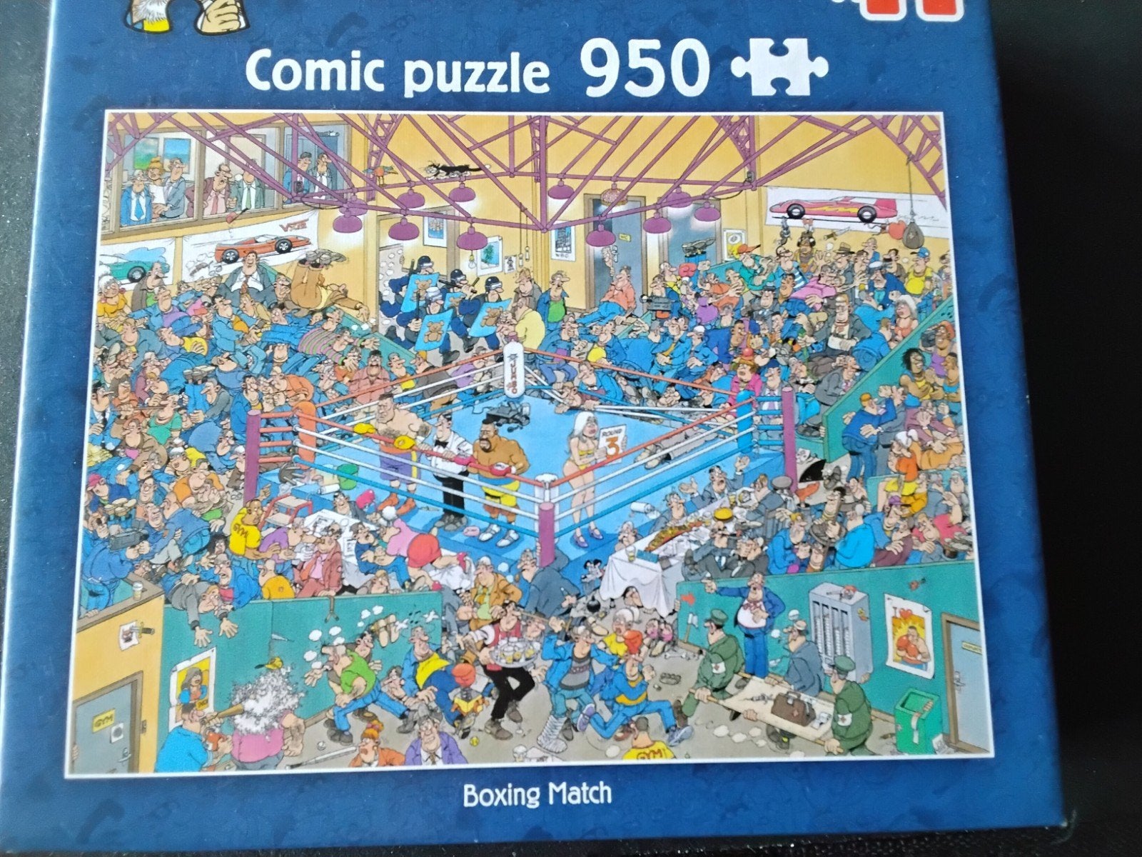 Comic Puzzel 950 Stukjes - Boksgevecht, Ophalen, 500 t/m 1500 stukjes, Gebruikt, Legpuzzel