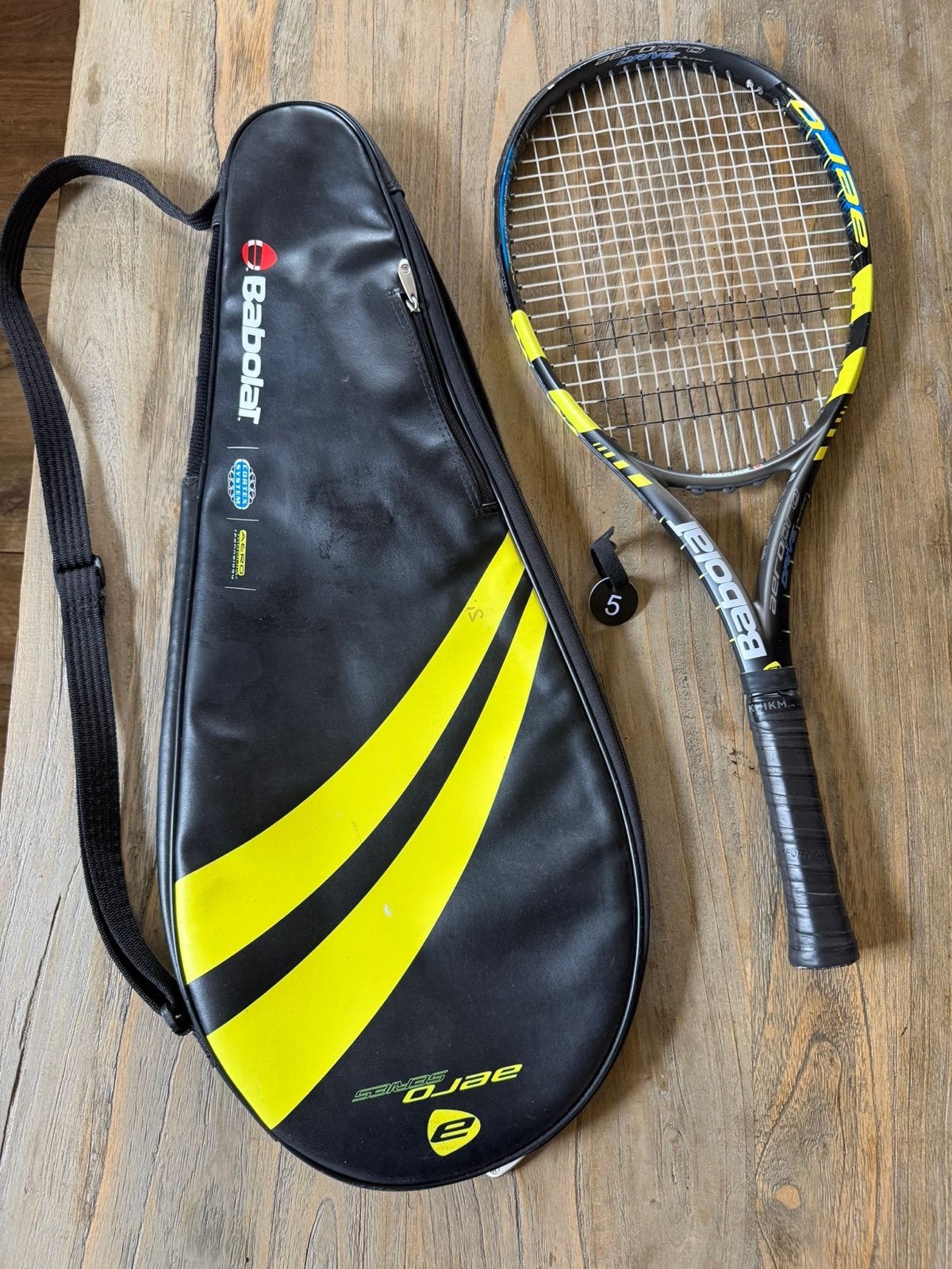 Babolat AeroPro Drive Tennisracket L0 280 gram met hoes, Gebruikt, Ophalen of Verzenden, L0, Racket