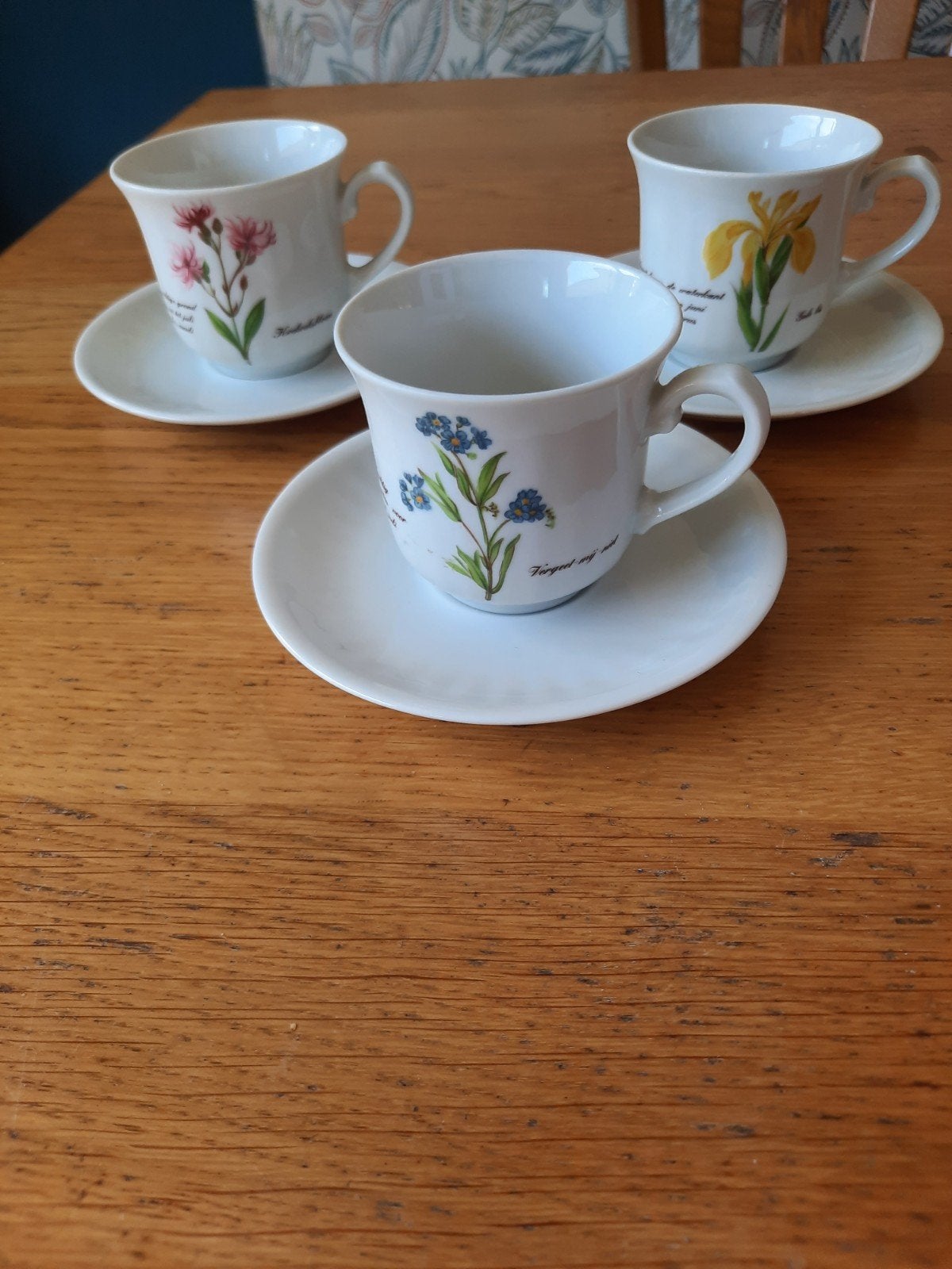 3 Libelle servies 'Wilde Bloemen' kop en schotels, Antiek en Kunst, Ophalen of Verzenden