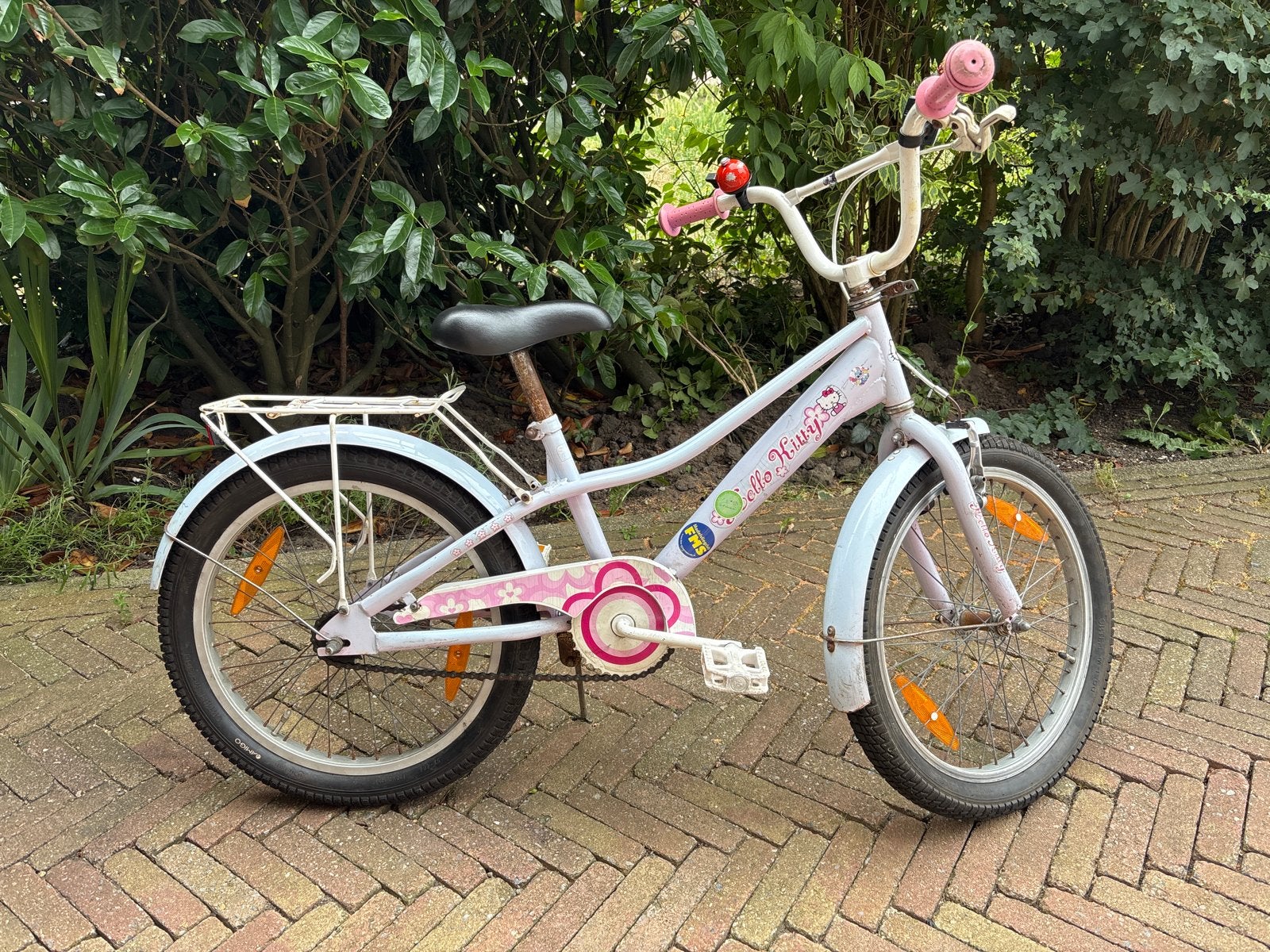 Kinderfiets Hello Kitty - 20inch - Gratis afhalen, Ophalen, Gebruikt, Terugtraprem, 16 tot 20 inch