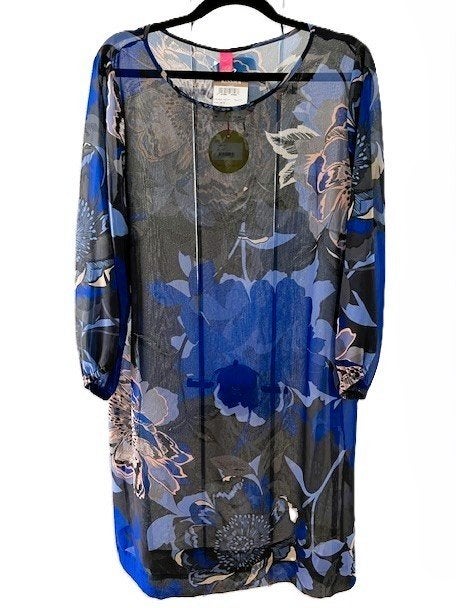NIEUW KYRA tuniek model FIMO grey kobaltblauw 44, Kleding | Dames, Maat 42/44 (L), Nieuw, Knielengte, Kyra & Ko