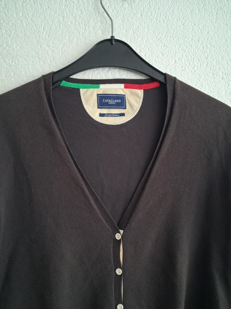 Cavallaro Napoli vest met elleboogstukken Maat L, Bruin, Ophalen of Verzenden, Zo goed als nieuw, Cavallaro Napoli