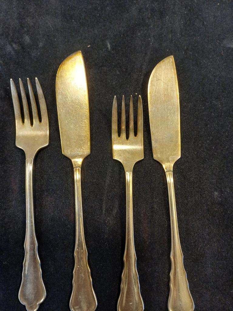 Antiek Berndorff 90/28 Bestek Set - 2 Vorken, 2 Messen, Ophalen of Verzenden