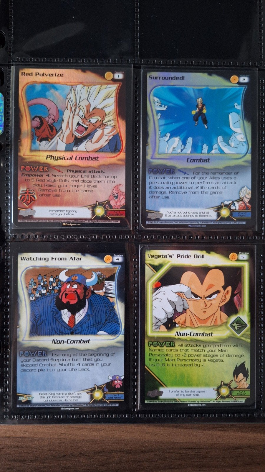 Fusion saga preview Dragonball Z kaarten DBZ, Ophalen of Verzenden, Gebruikt, Meerdere kaarten, Foil