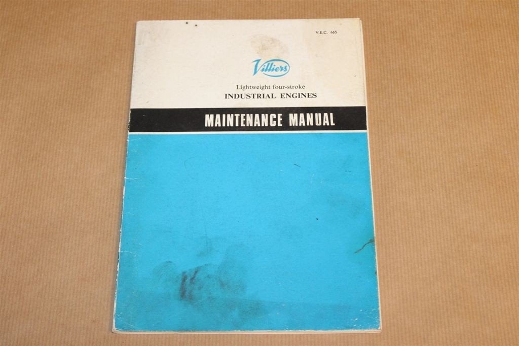 Oude handleiding Villiers Industriële machines - 1966, Ophalen of Verzenden, Gelezen, Bouwkunde