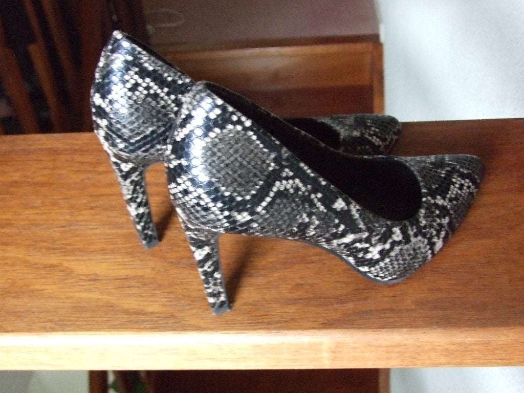 Marco Tozzi zgan dierprint zwarte pumps maat 37, Pumps, Overige kleuren, Marco Tozzi, Ophalen of Verzenden