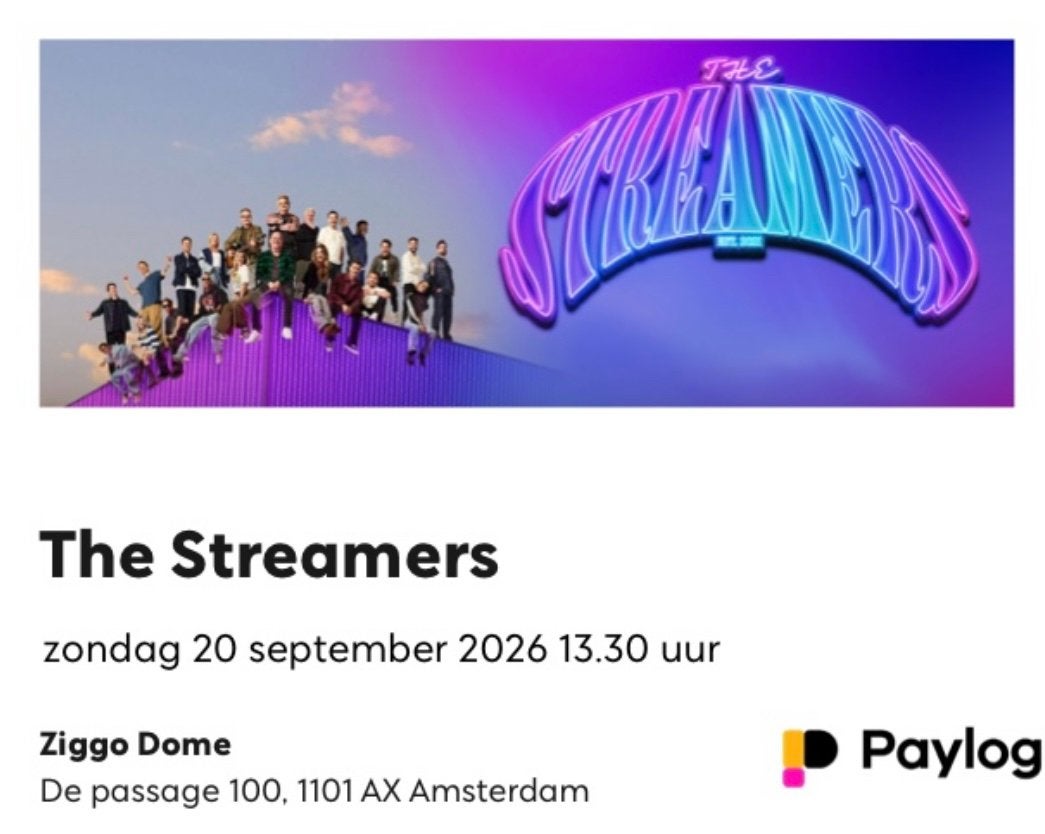 2x Streamers staan zondag middag + €20,- waardecheque 20-09, Twee personen, September