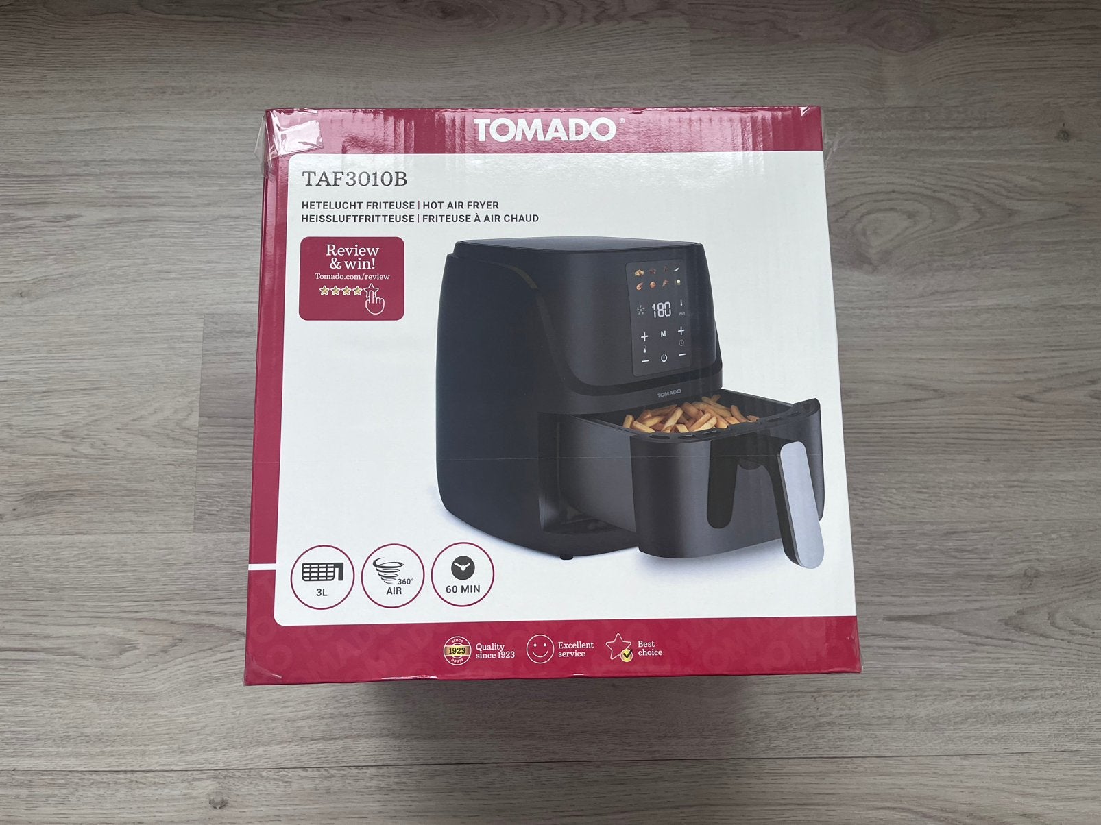 TOMADO TAF3010B Airfryer, Witgoed en Apparatuur, Airfryers, Ophalen of Verzenden, Nieuw, Airfryer