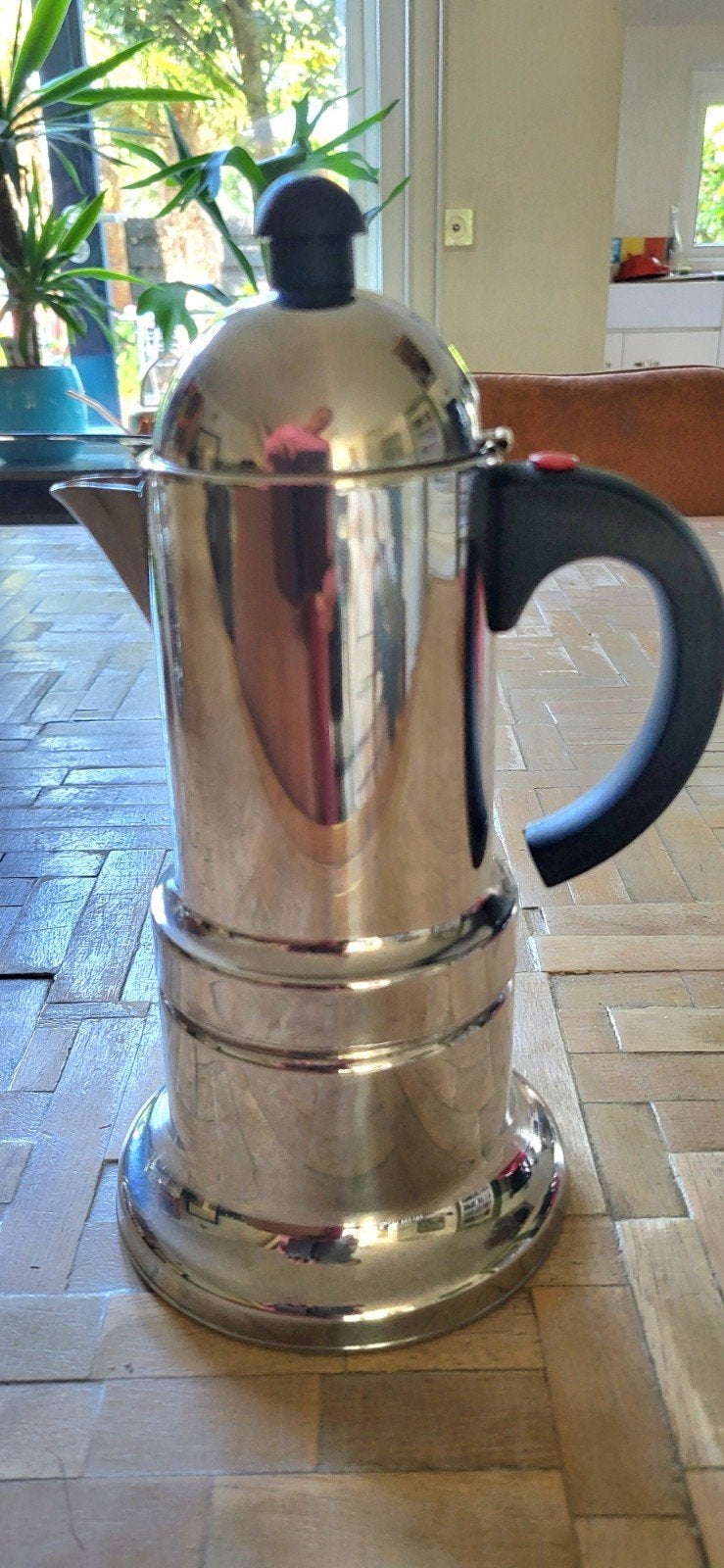 Vev Vigano Caffettiera/Percolator 1980, Overige typen, Zilver, Ophalen of Verzenden, Zo goed als nieuw