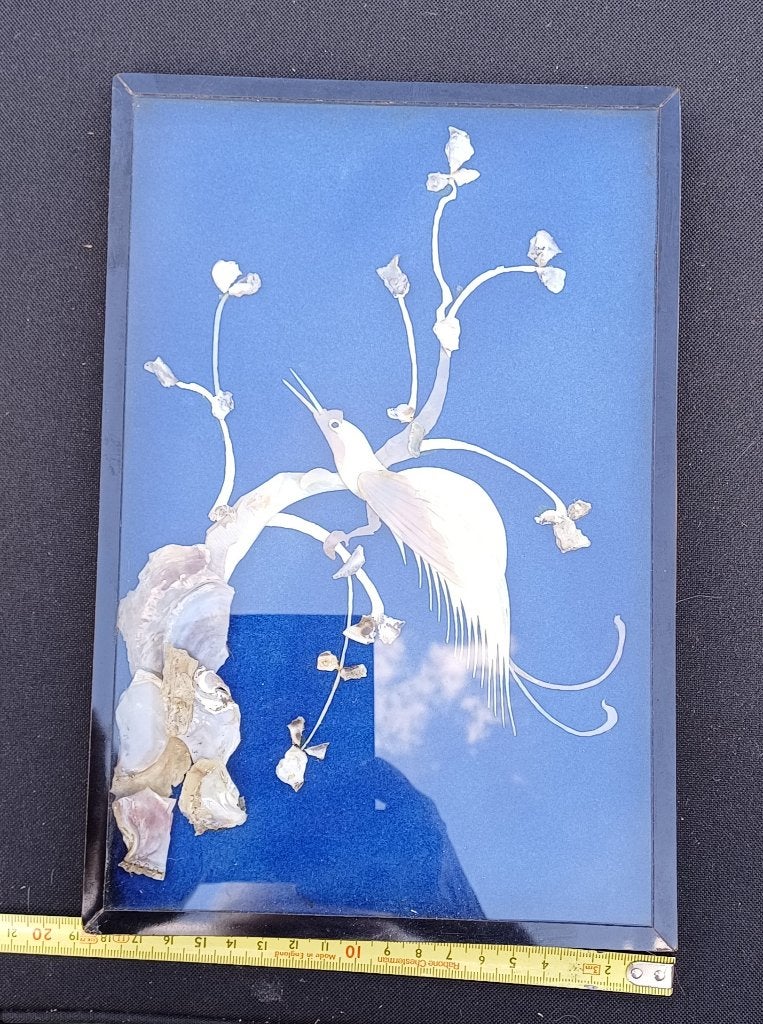 parelmoer kunstwerk, Zilver, Natuurlijk materiaal, Ophalen of Verzenden, Indonesië