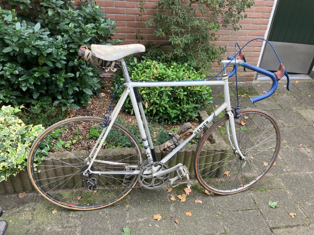 Racefiets 63.5cm Peter Serier frame, wit