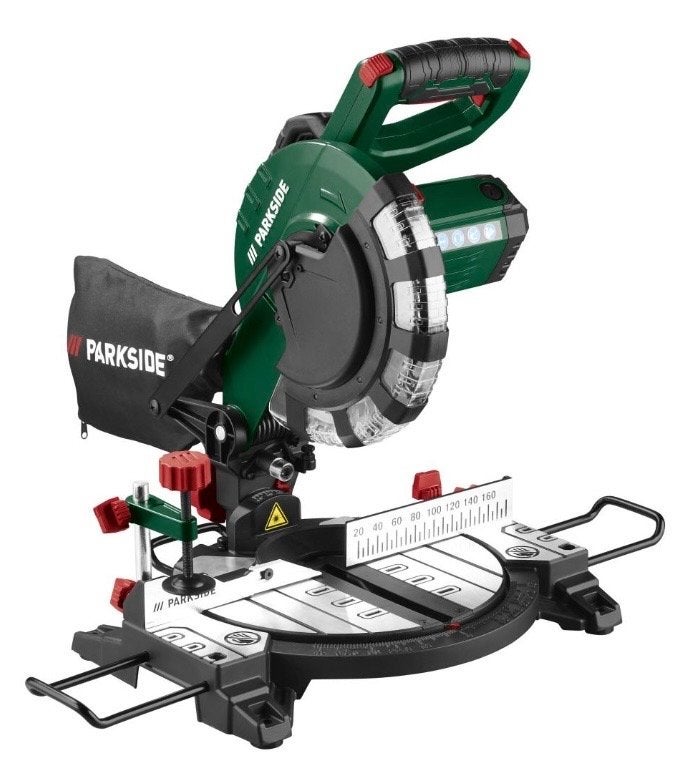 Parkside Afkortzaag - Krachtige Zaag voor Precisiewerk, Ophalen, Gebruikt, 70 mm of meer, Afkortzaag