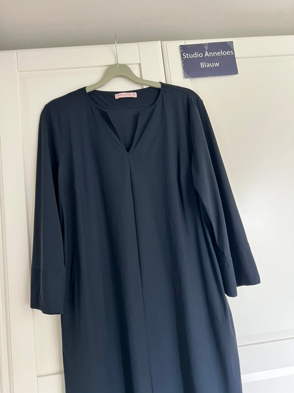 Studio anneloes caro jurk xxl donkerblauw, Blauw, Maat 46/48 (XL) of groter, Ophalen of Verzenden, Zo goed als nieuw