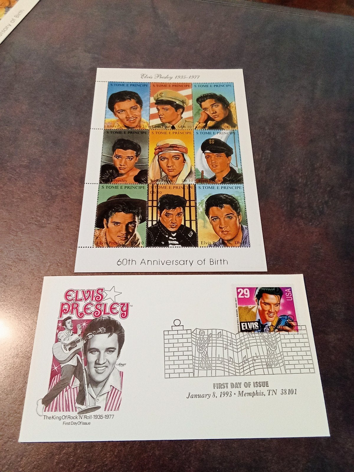 Elvis Presley postzegelvel en First Day Cover, Ophalen of Verzenden, Nieuw, Film, Foto of Kaart