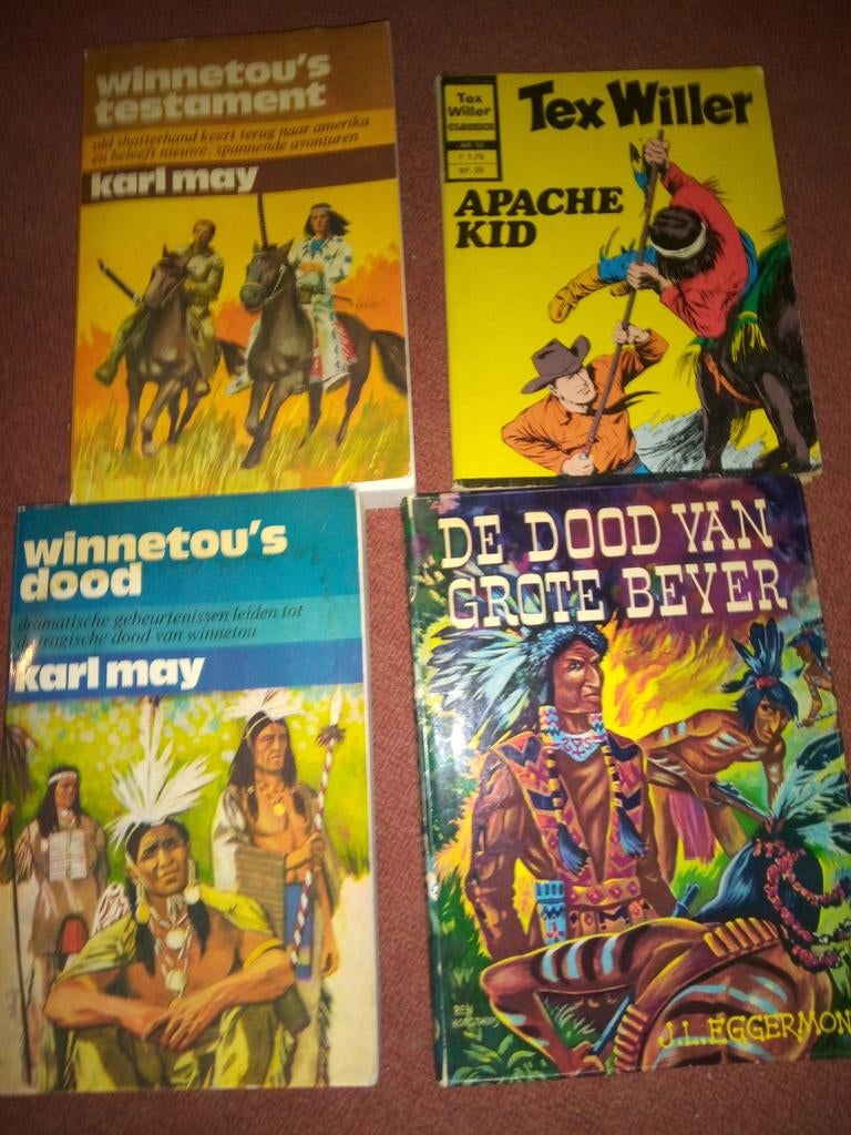 Vintage Karl May & Tex Willer Stripboeken Collectie, Meerdere stripboeken, Verzenden, Gelezen, Karl May, J.L. Eggermon