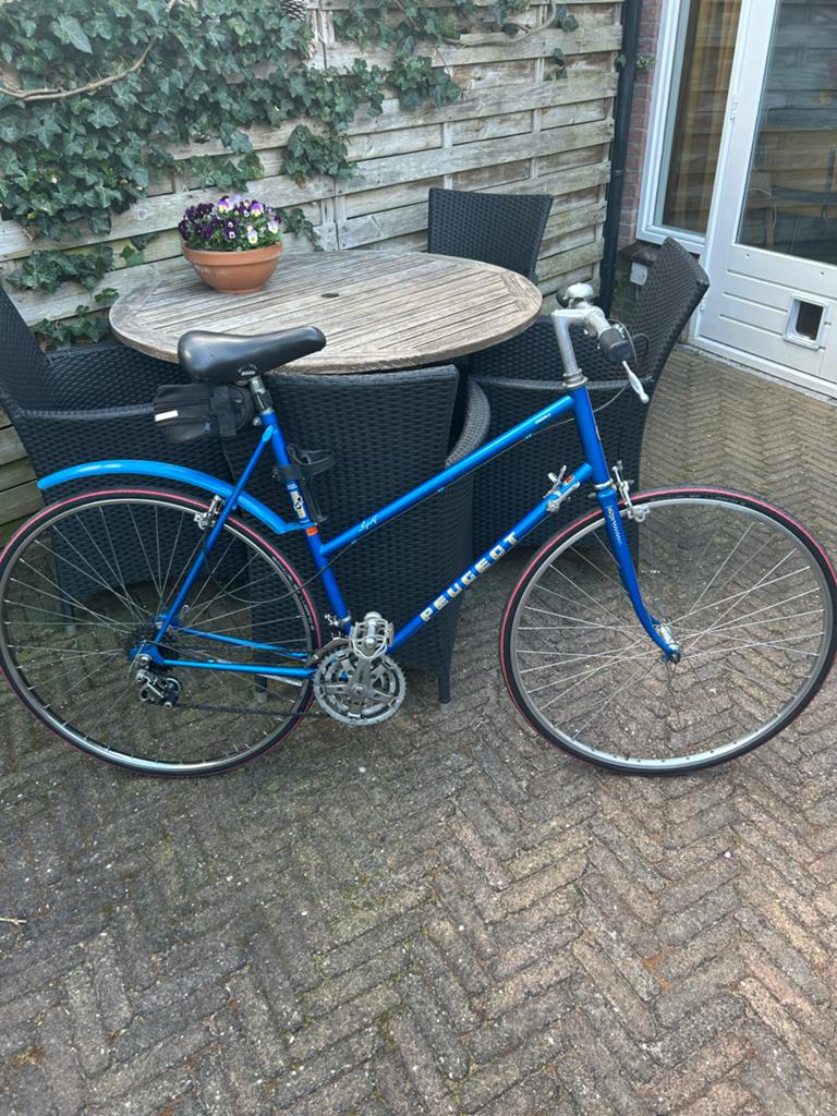 Peugeot racefiets, blauw, 10 versnellingen, Ophalen of Verzenden