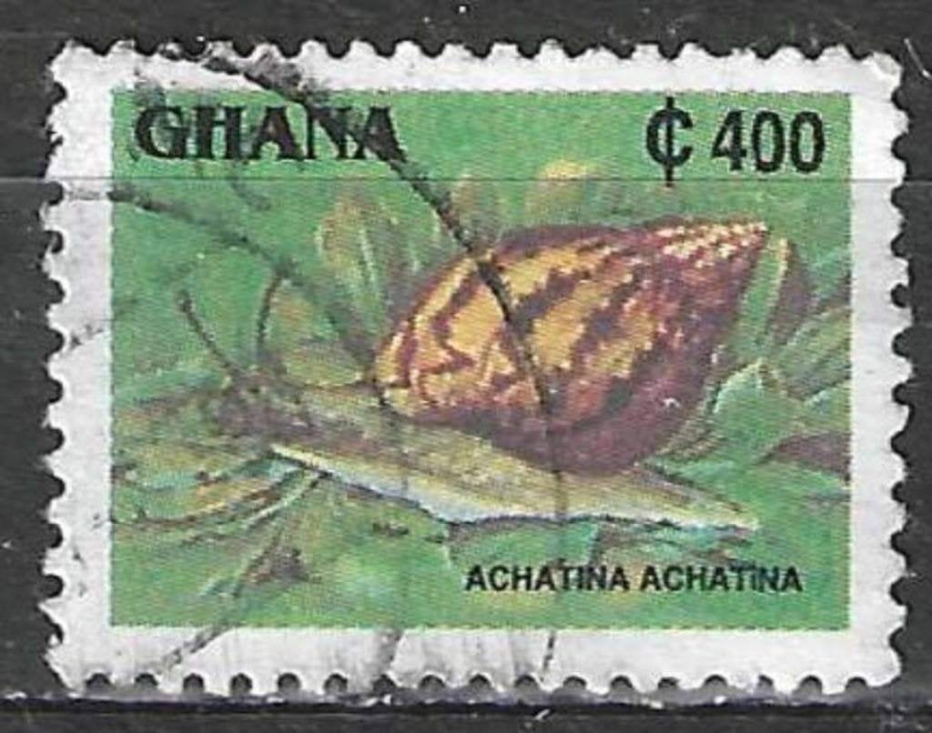 Ghana 1991 - Stampworld 1606 - Ghanese tijgerslak (ST), Verzenden, Overige landen, Gestempeld