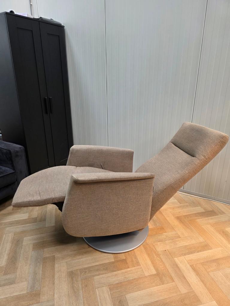 Luxe Prominent toscana XXL relaxfauteuil draai lende rvs, Ophalen of Verzenden, Zo goed als nieuw, Stof, 50 tot 75 cm