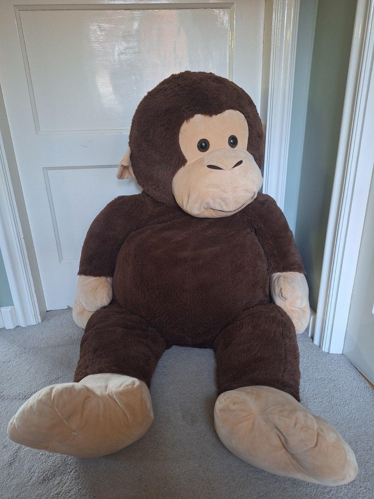 Grote knuffelaap (130cm) zoekt nieuw knuffelvriendje, Kinderen en Baby's, Ophalen, Zo goed als nieuw, Bruin, Groot (groter dan 80 cm)