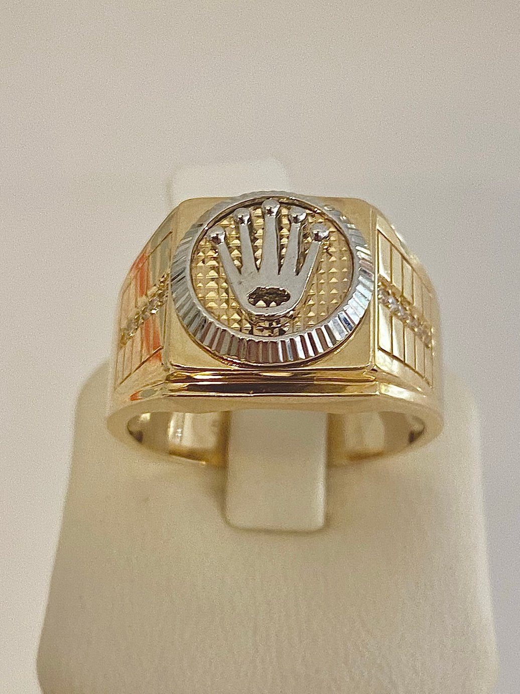 14k Gouden Massieve Rolex Ring, 19 tot 20, Nieuw, Ophalen of Verzenden, Dame of Heer