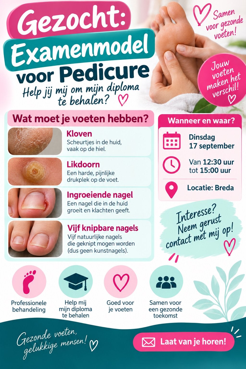 Pedicure behandeling, Ophalen, Nieuw