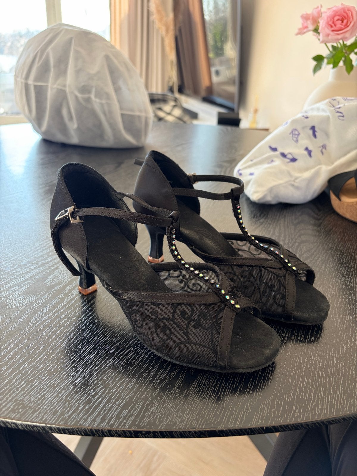 BD Dance Latin Dansschoenen Dames Maat 5 Zo Goed Als Nieuw, Ophalen of Verzenden, Zo goed als nieuw, Zwart, Dansschoenen