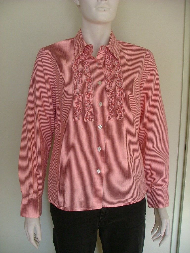 Jackpot damesblouse rushes rood gestreept mt. 38-40, Maat 38/40 (M), Jackpot, Ophalen of Verzenden, Zo goed als nieuw