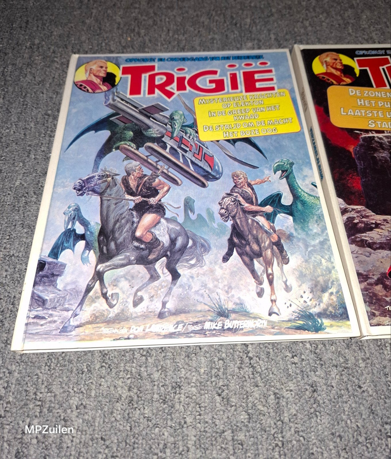 Trigië  .. 2 oude Hardcovers, Meerdere stripboeken, Ophalen of Verzenden, Zo goed als nieuw
